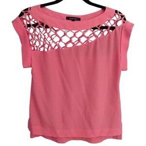 Nanette Lepore Caged Cutout Silk Blouse, Size XS, NWT